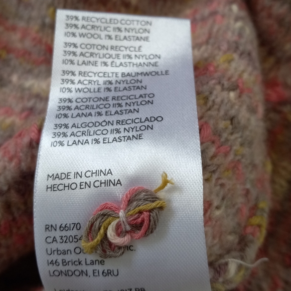 Anthropologie Pilcro Oversized Deep V-neck Sweater Heather Multi S - Picture 8 of 14